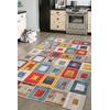 Foldy Patchwork Desenli Dokuma Taban Dekoratif Renkli Halı RBA 39